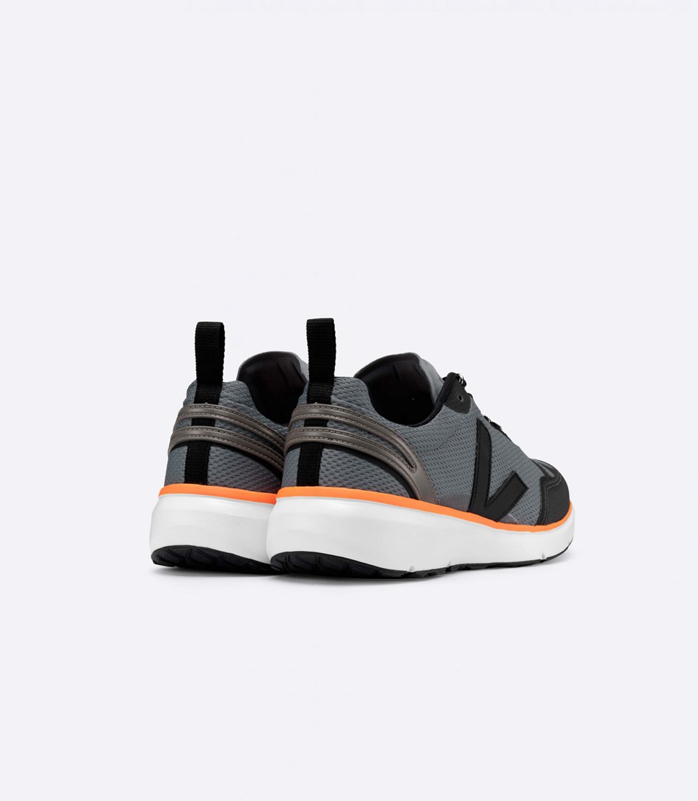 Veja Sneakers Mens - Condor 2 Alveomesh - Black/Grey/Orange - 4356UEWQZ